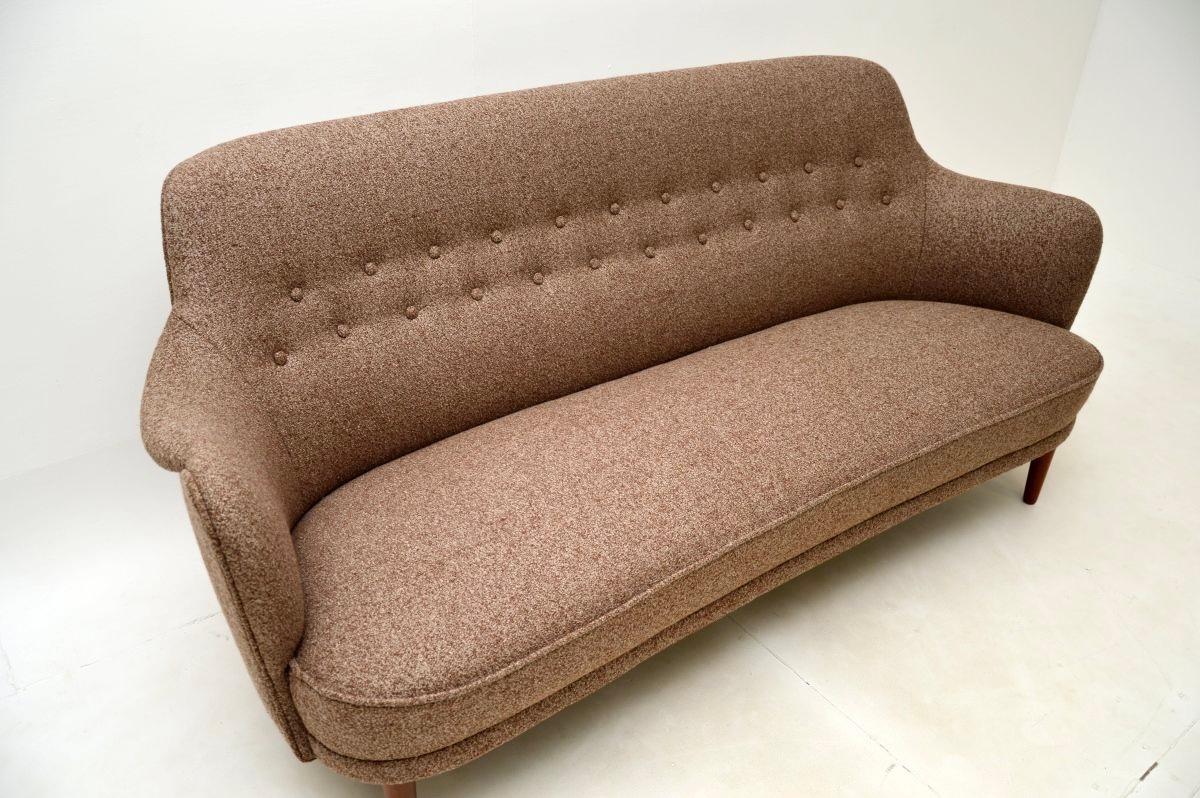 Mid-20th Century Vintage Swedish Samsas Sofa by Carl Malmsten For Sale