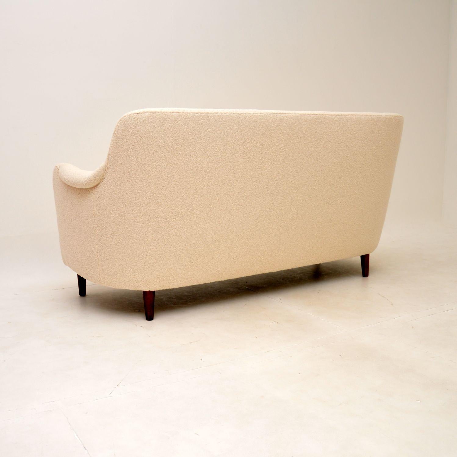 Bouclé Vintage Swedish ‘Samsas’ Sofa by Carl Malmsten