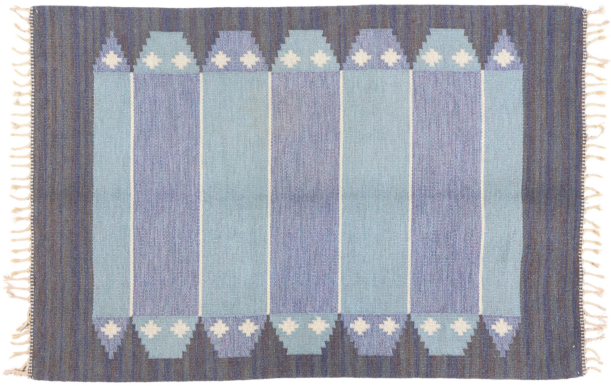 Röllakan Sueco Azul Escandinavo de 1960 con Estilo Moderno en venta 11