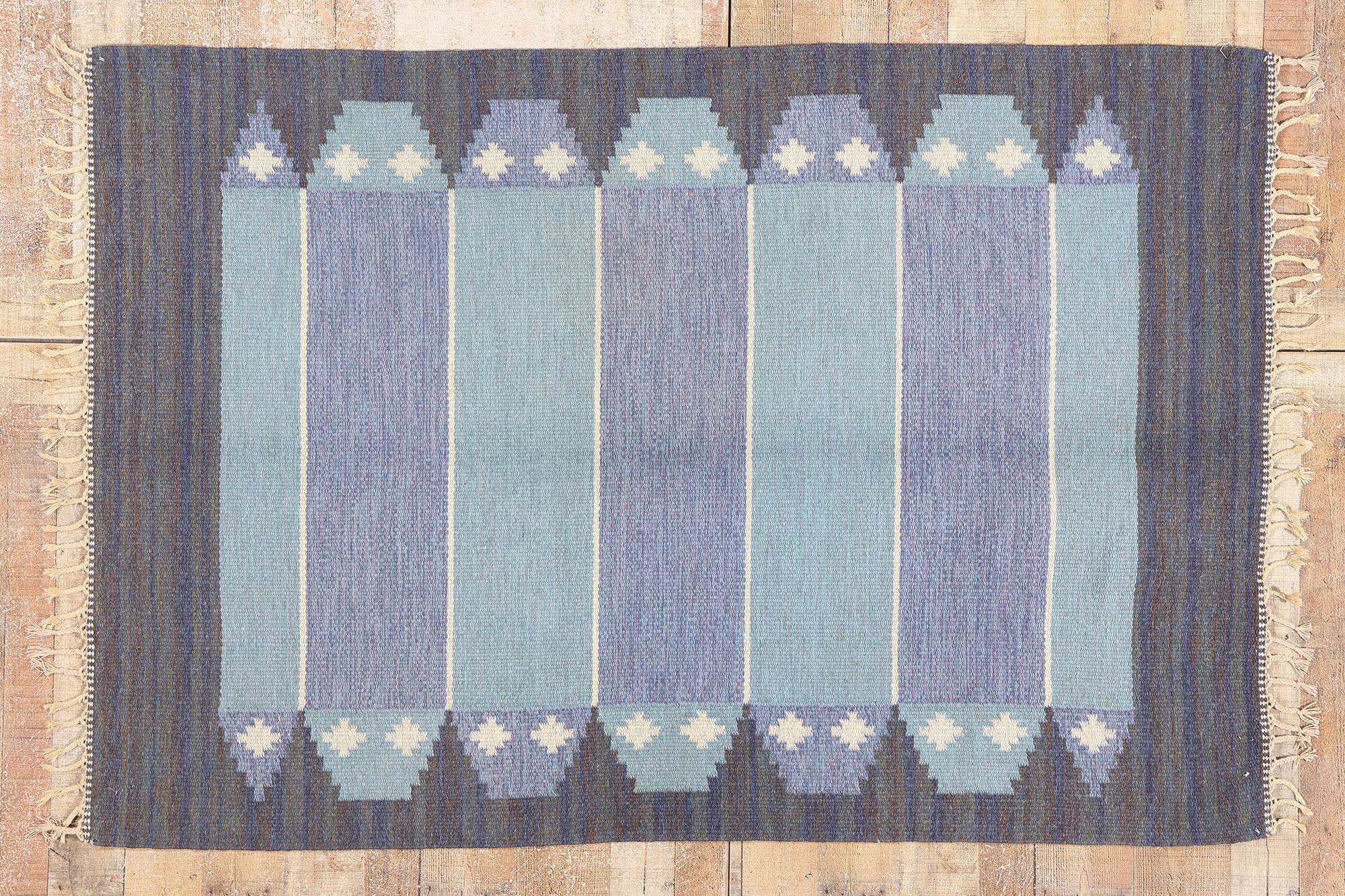 Röllakan Sueco Azul Escandinavo de 1960 con Estilo Moderno en venta 9