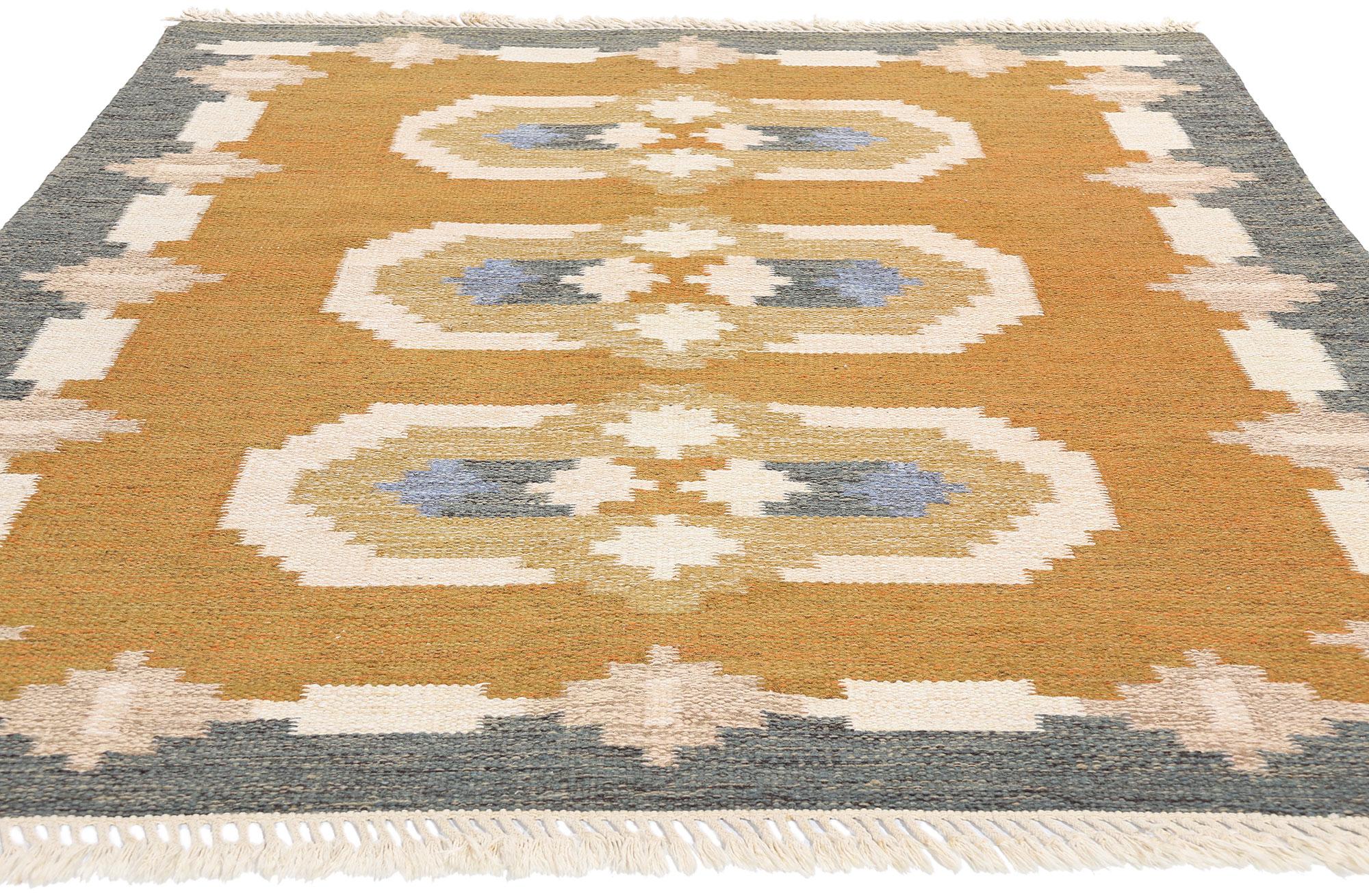 Scandinave moderne Tapis vintage suédois scandinave Röllakan en vente