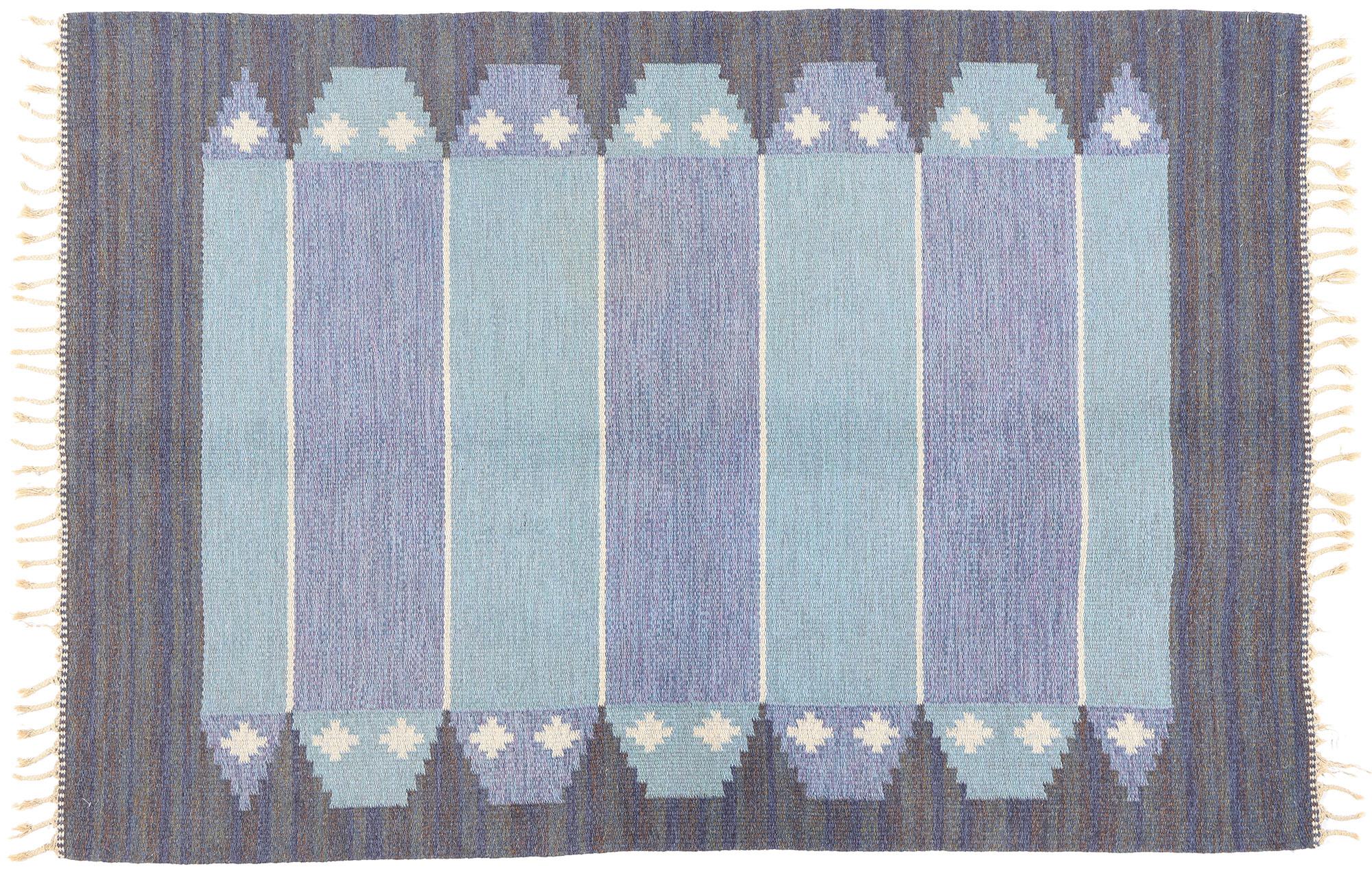 Röllakan Sueco Azul Escandinavo de 1960 con Estilo Moderno en venta 12