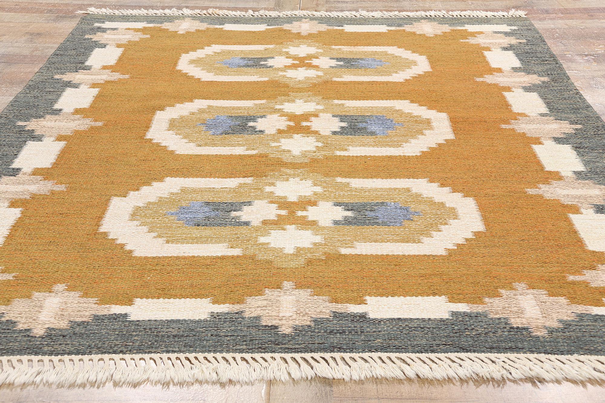 Laine Tapis vintage suédois scandinave Röllakan en vente