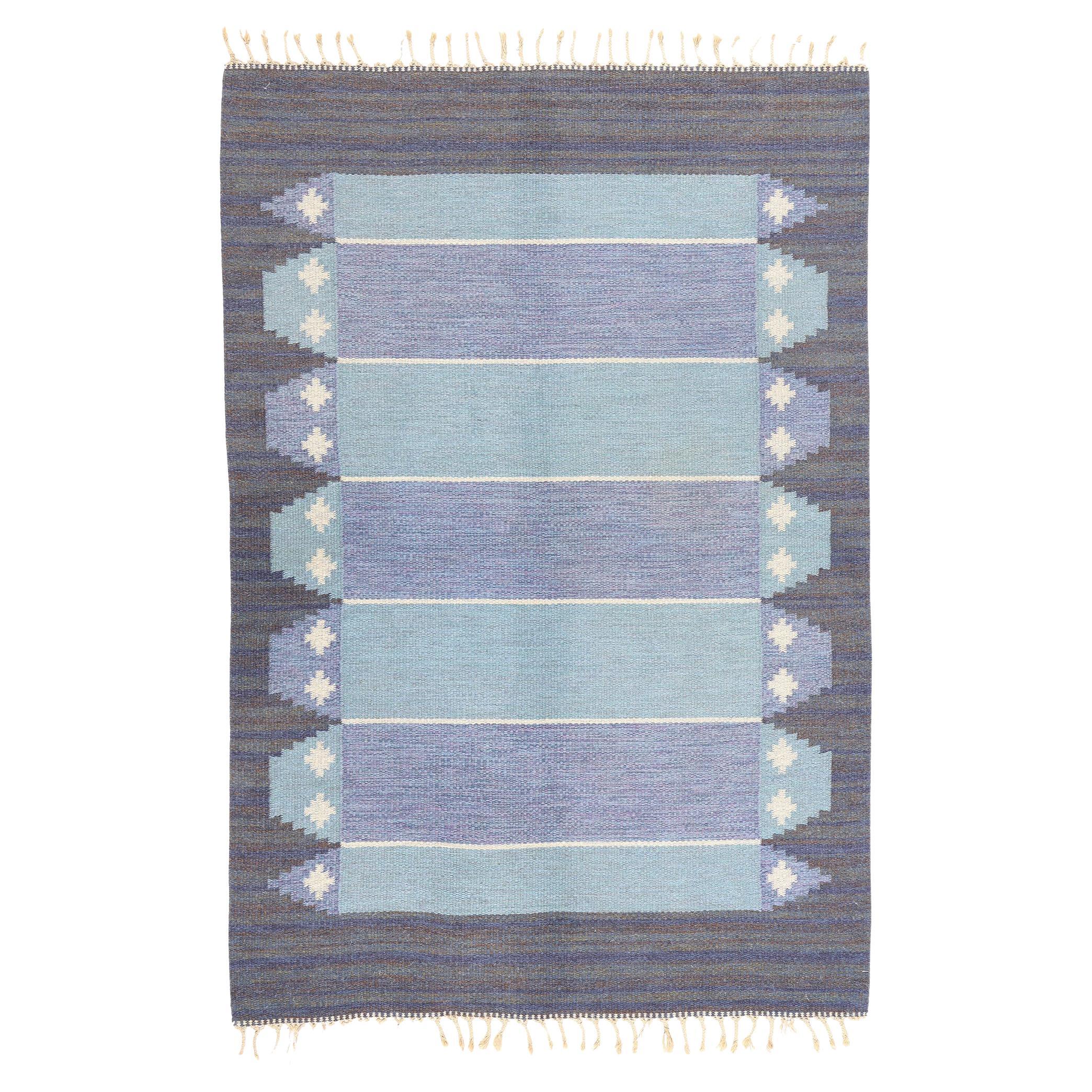 Röllakan svedese blu scandinavo degli anni '60 con stile moderno