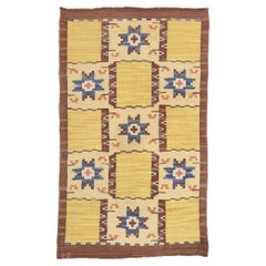 Tapis vintage suédois scandinave Röllakan