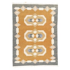Tapis vintage suédois scandinave Röllakan
