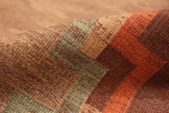 Großer schwedischer skandinavischer Vintage-Kelim-Teppich aus erdfarbenem Vintage 8' x 11'