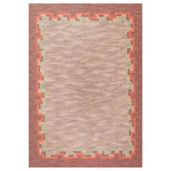 Großer schwedischer skandinavischer Vintage-Kelim-Teppich aus erdfarbenem Vintage 8' x 11'