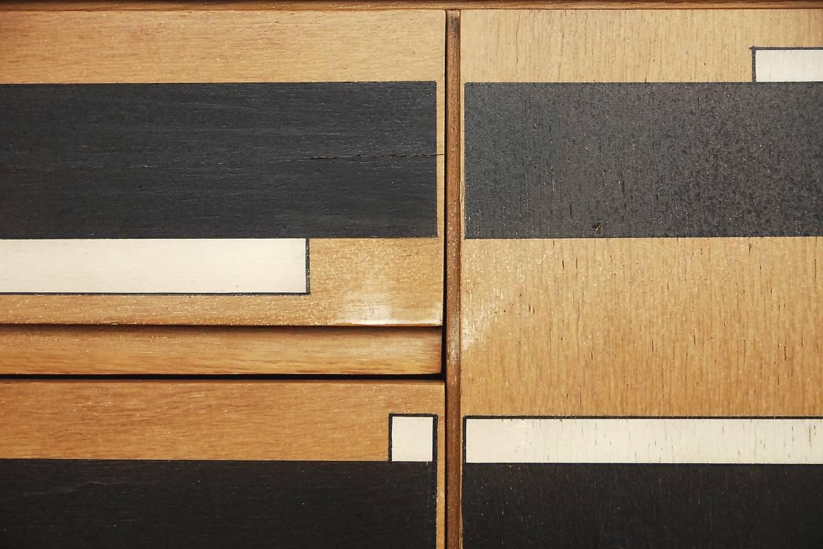 Vintage Swedish Sideboard with Drawers and Geometric Pattern, 1964 11