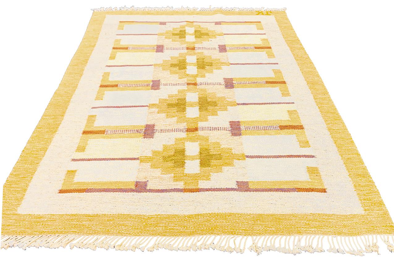 Autre Kilim suédois vintage signé, « Karin Jonsson », 1950-1970 en vente