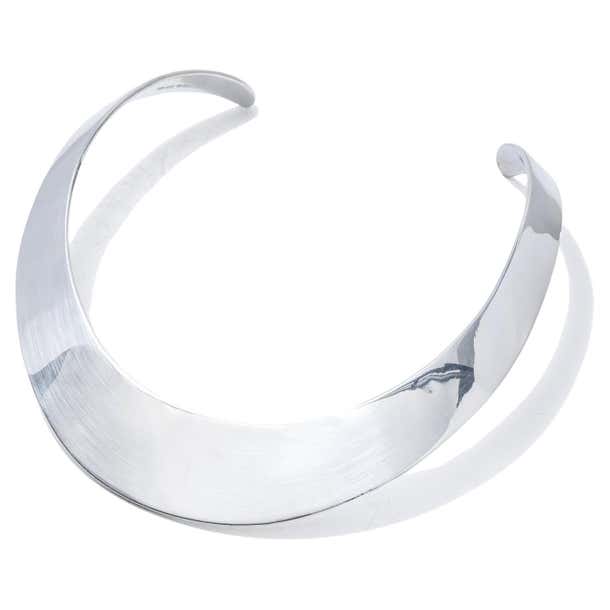 Neck Riing Vintage Swedish Silver Neck Ring Made Year 1996 For Sale at 1stDibs