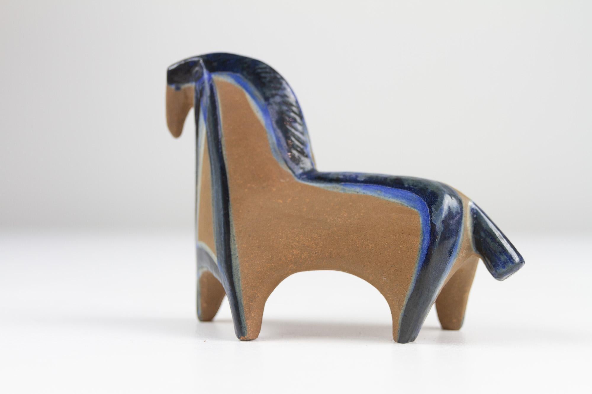 Mid-20th Century Vintage Swedish Stoneware Horse by Lisa Larson for Gustavsberg, 1950s For Sale
