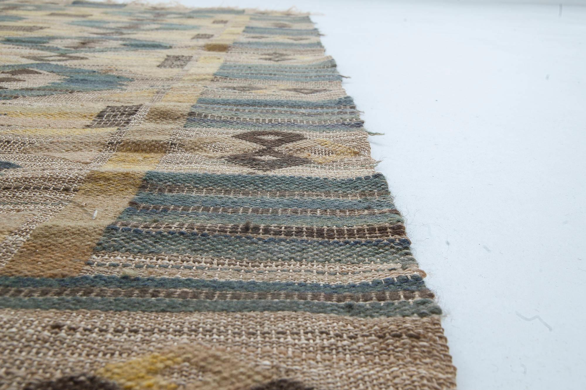 Vintage Swedish Tapestry Weave by Märta Mass-Fjetterström 'Gront Pa Linne' In Good Condition For Sale In New York, NY
