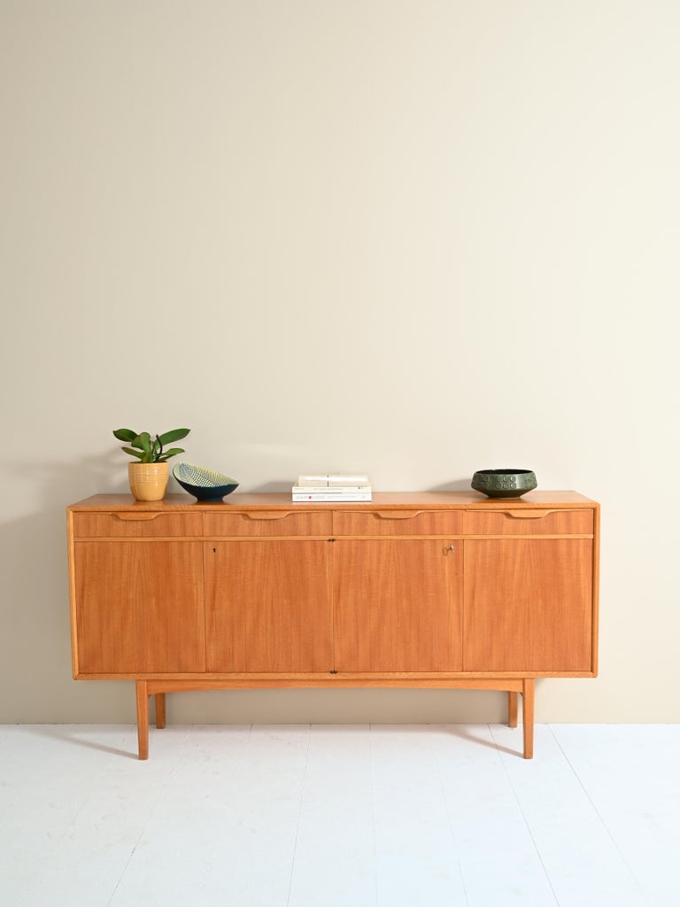 Vintage Swedish Teak and Oak Sideboard For Sale at 1stDibs