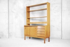 Vintage Swedish Teak Bookshelf Unit with Desk and Sideboard, 1960s