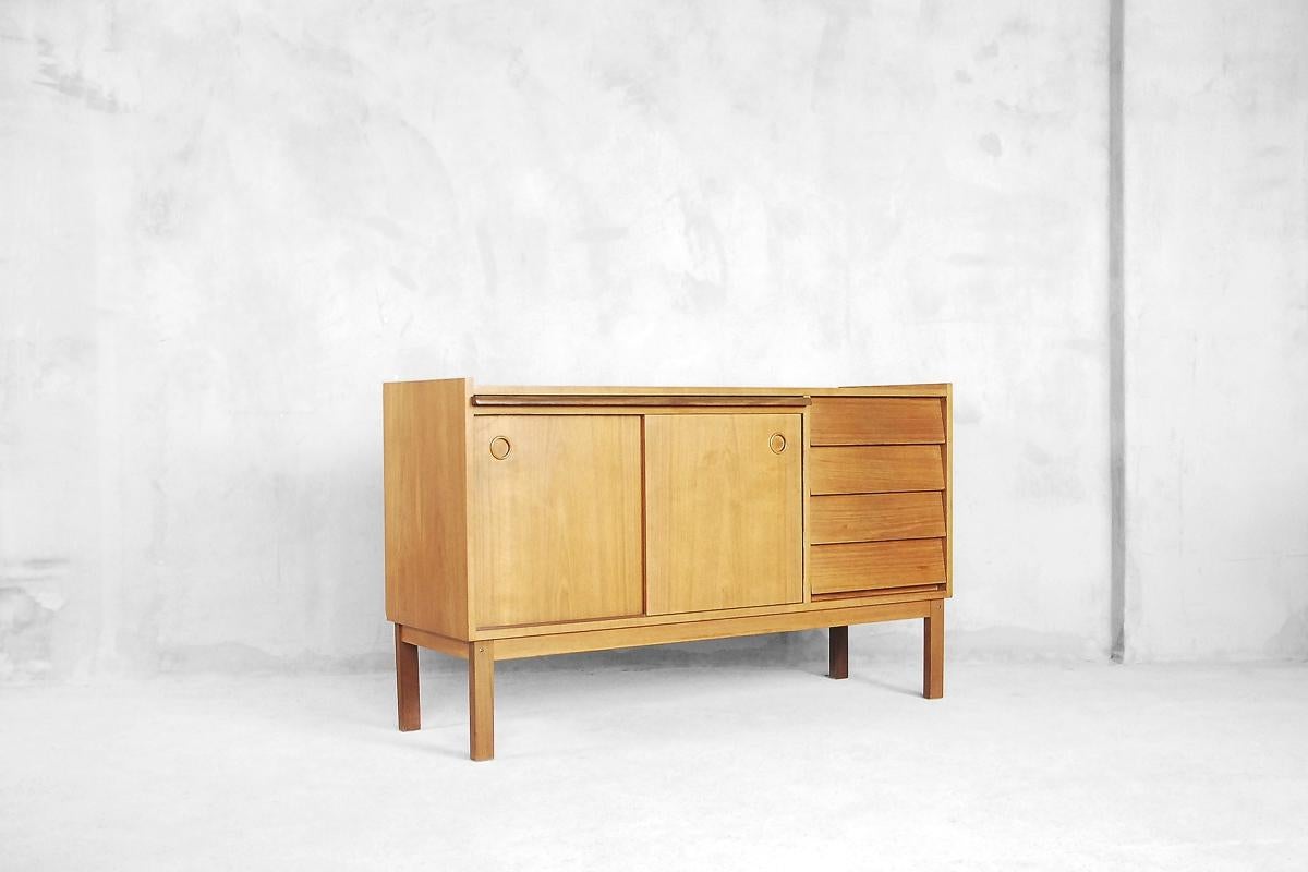 Vintage Swedish Teak Bookshelf Unit with Desk and Sideboard, 1960s For Sale 1