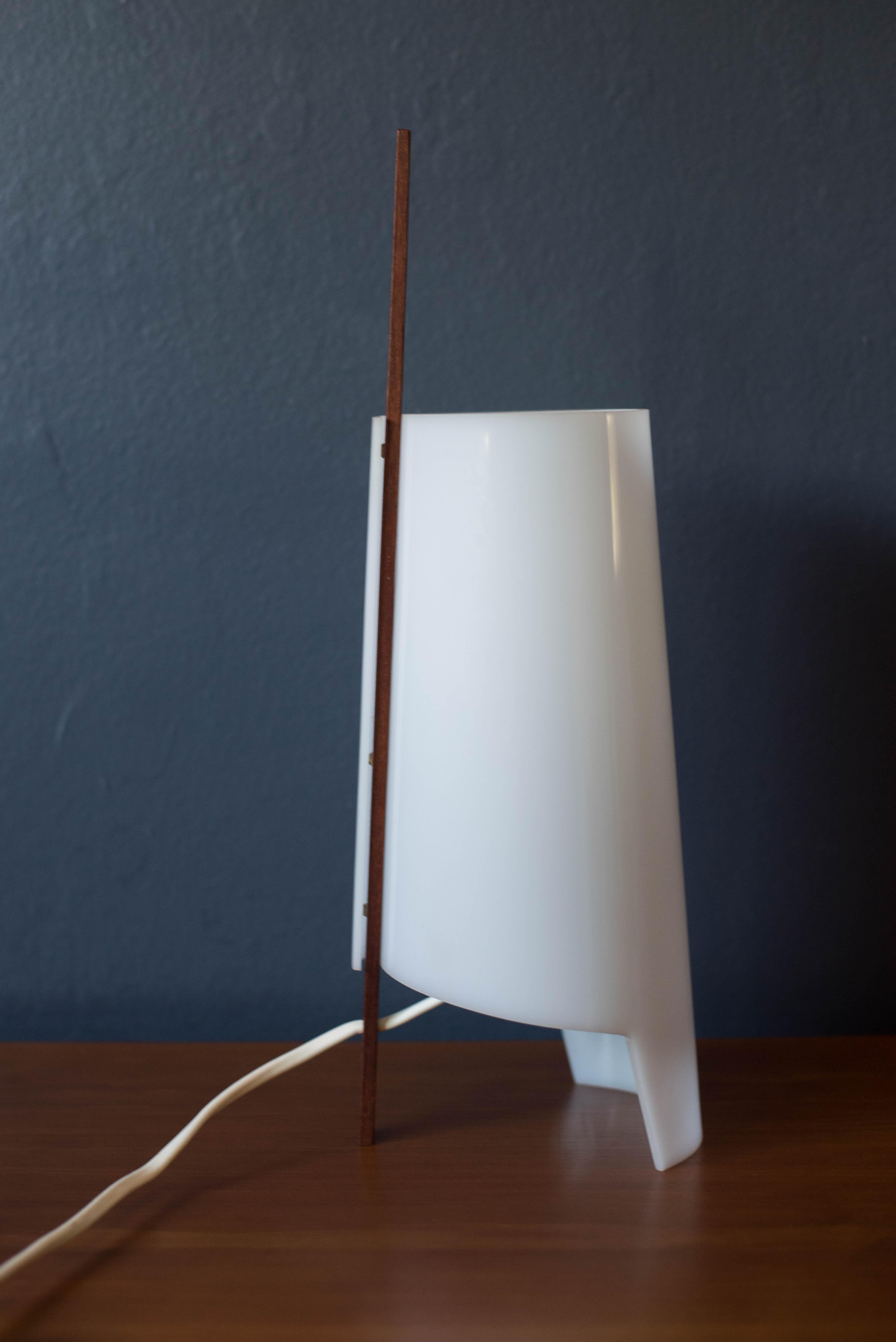 Vintage Swedish Teak Lamp by Hans Bergström for Ateljé Lyktan In Good Condition For Sale In San Jose, CA