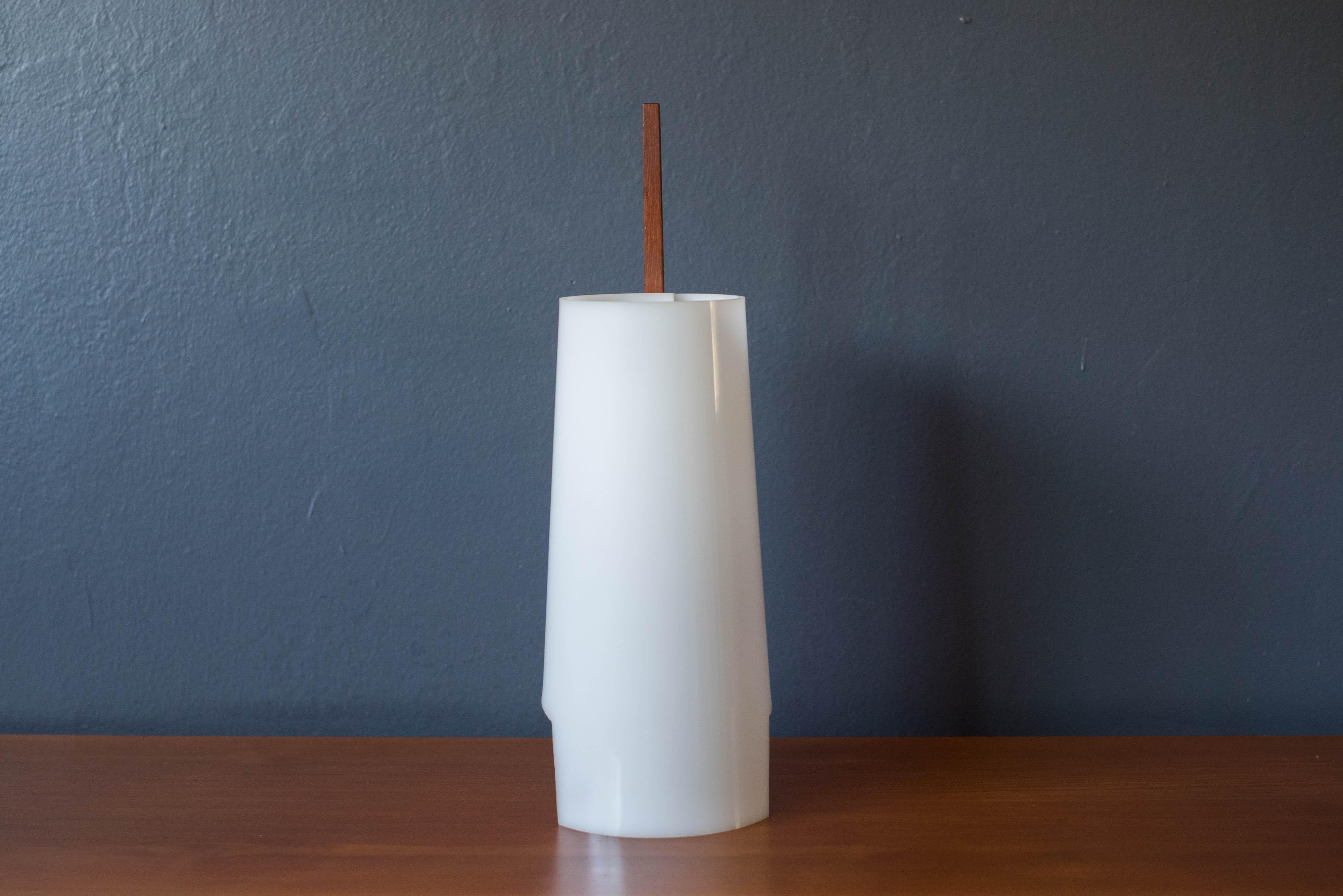 Acrylic Vintage Swedish Teak Lamp by Hans Bergström for Ateljé Lyktan For Sale