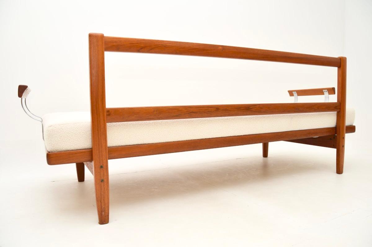 Fabric Vintage Swedish Teak Sofa / Day Bed