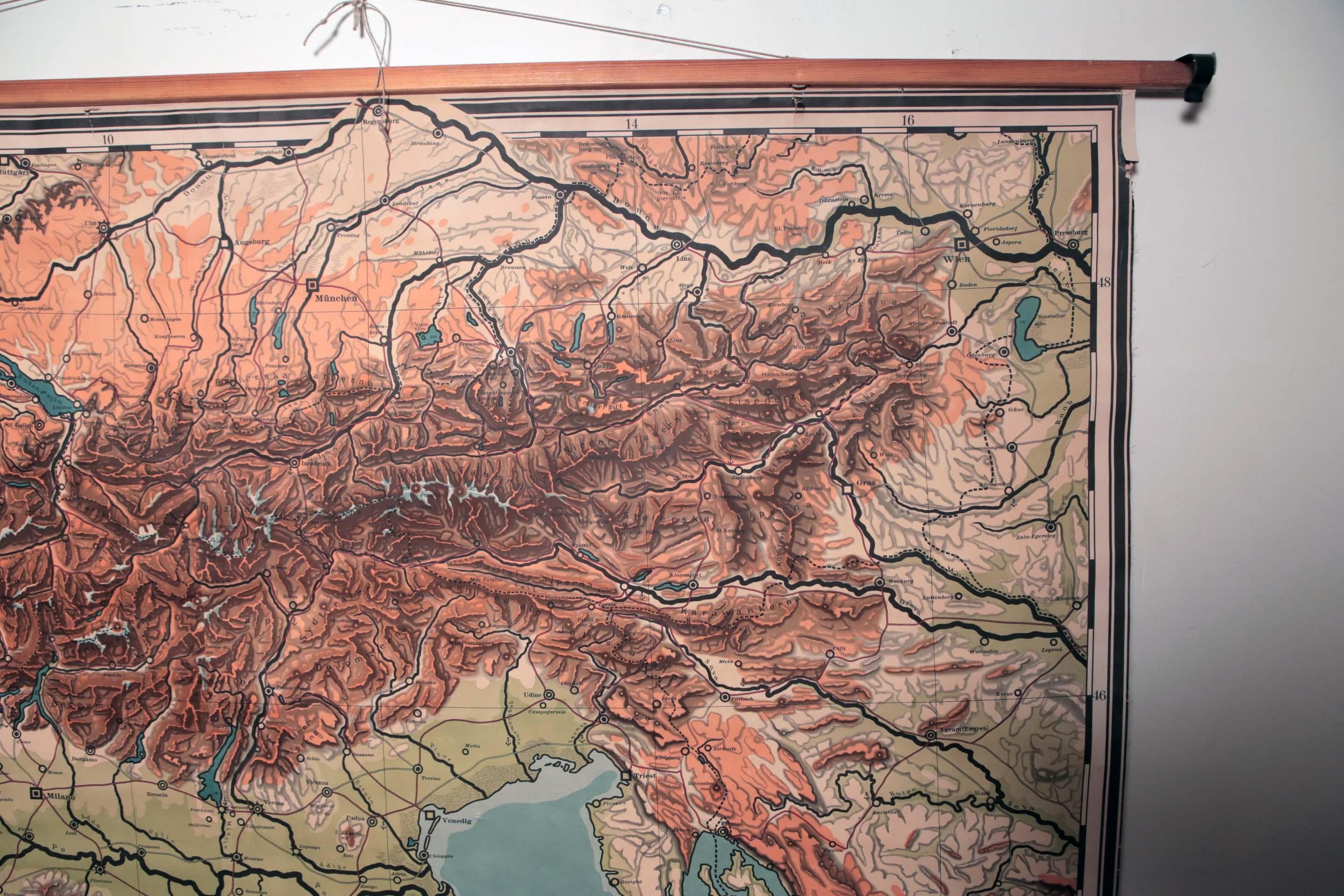 europe alps map