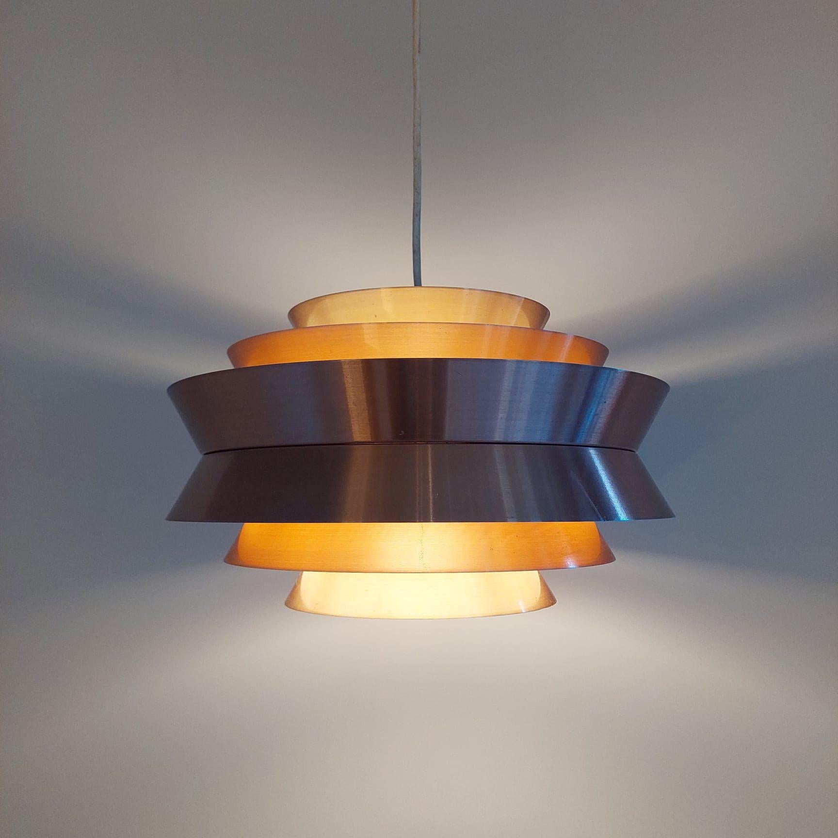 Vintage Swedish 'Trava' Pendant Lamp Carl Thore, Granhaga Metallindustri For Sale 2