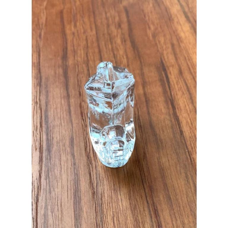 Vintage Swedish Viking Ship Glass Sculpture from Lindshammar Glasbruk, 1970s 4