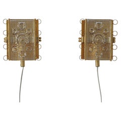Vintage Swedish Wall Sconces, Set of 2