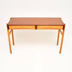 Vintage Swedish Walnut Desk by Bertil Fridhagen