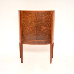 Vintage Swedish Walnut Drinks Cabinet by Johan Byström