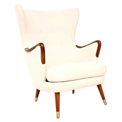 Vintage Swedish Wing Back Armchair