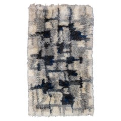 Vintage Swedish Wool Pile Rug 2'6'' x 4'4''