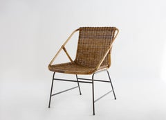 Vintage Swedish Woven Club Chair