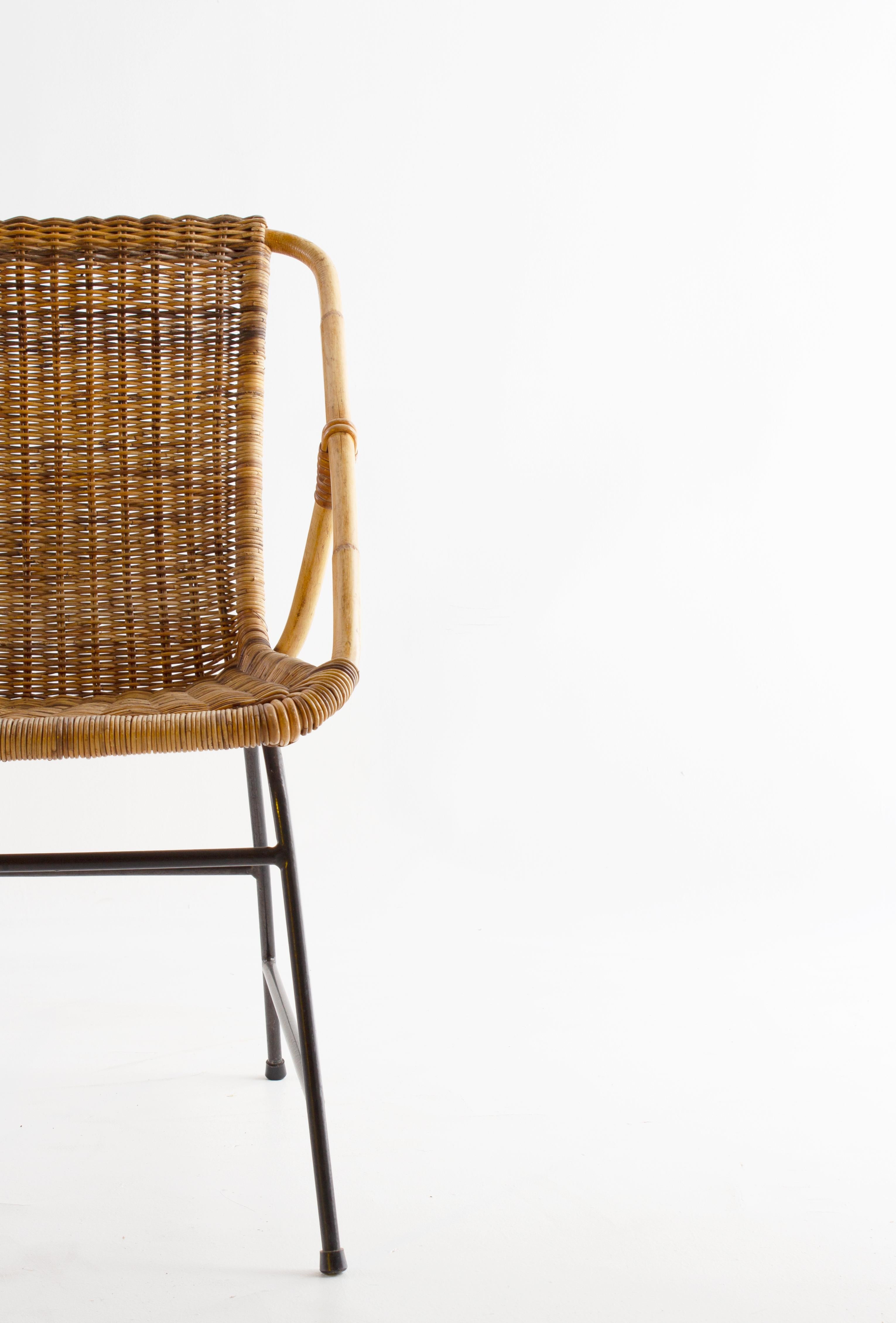 Vintage Swedish Woven Club Chair (Moderne) im Angebot