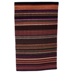 Vintage Swedish Woven Tapestry: Scandinavian Folk Art Wall Hanging