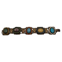 Vintage Sweet Romance USA cabochon antique style bracelet, 1980s