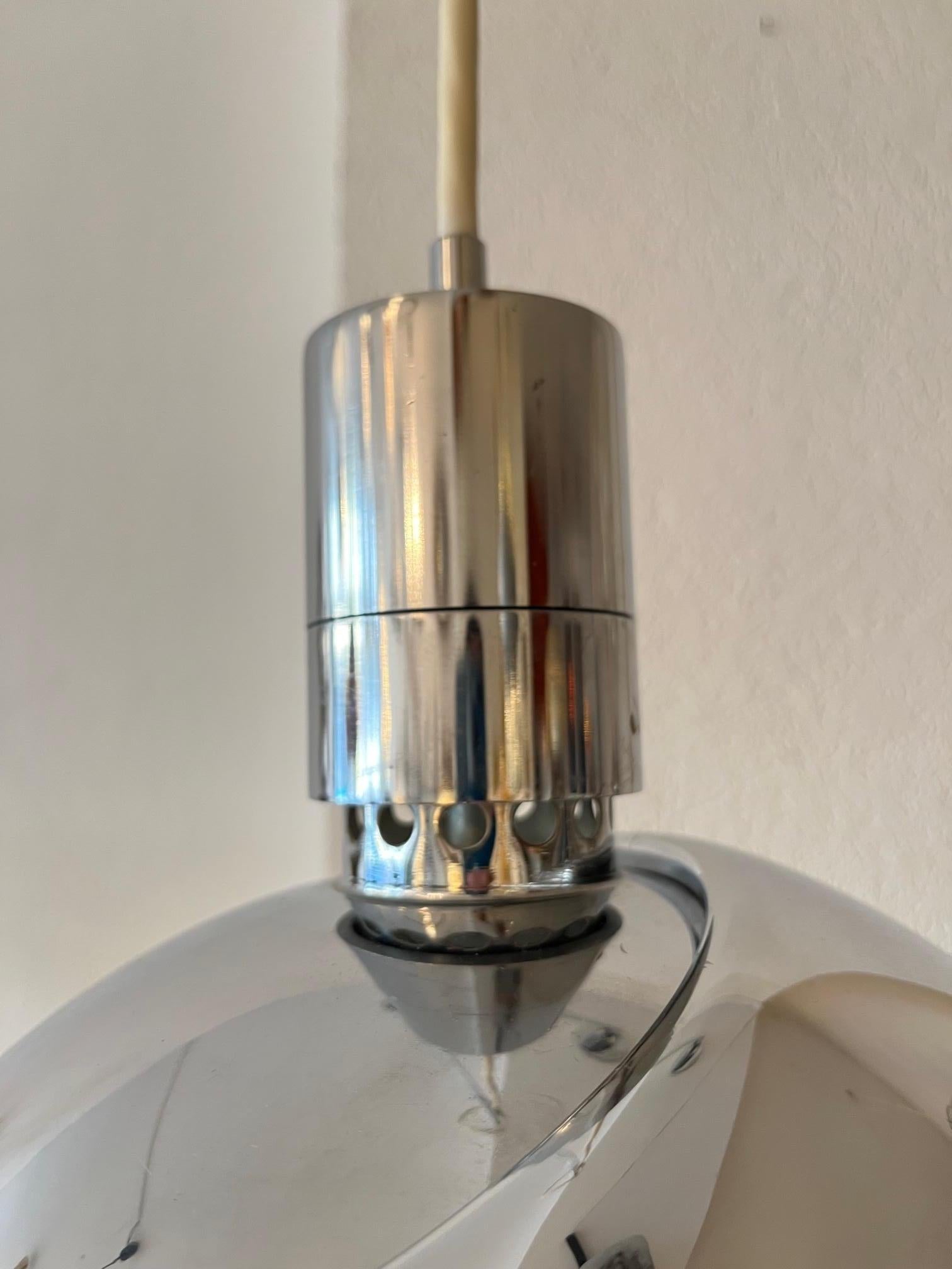 Italian Vintage Swing Arm Chrome Ceiling Lamp 