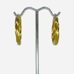 Vintage Swirl Design Italien 18 Karat Reifen Ohrringe