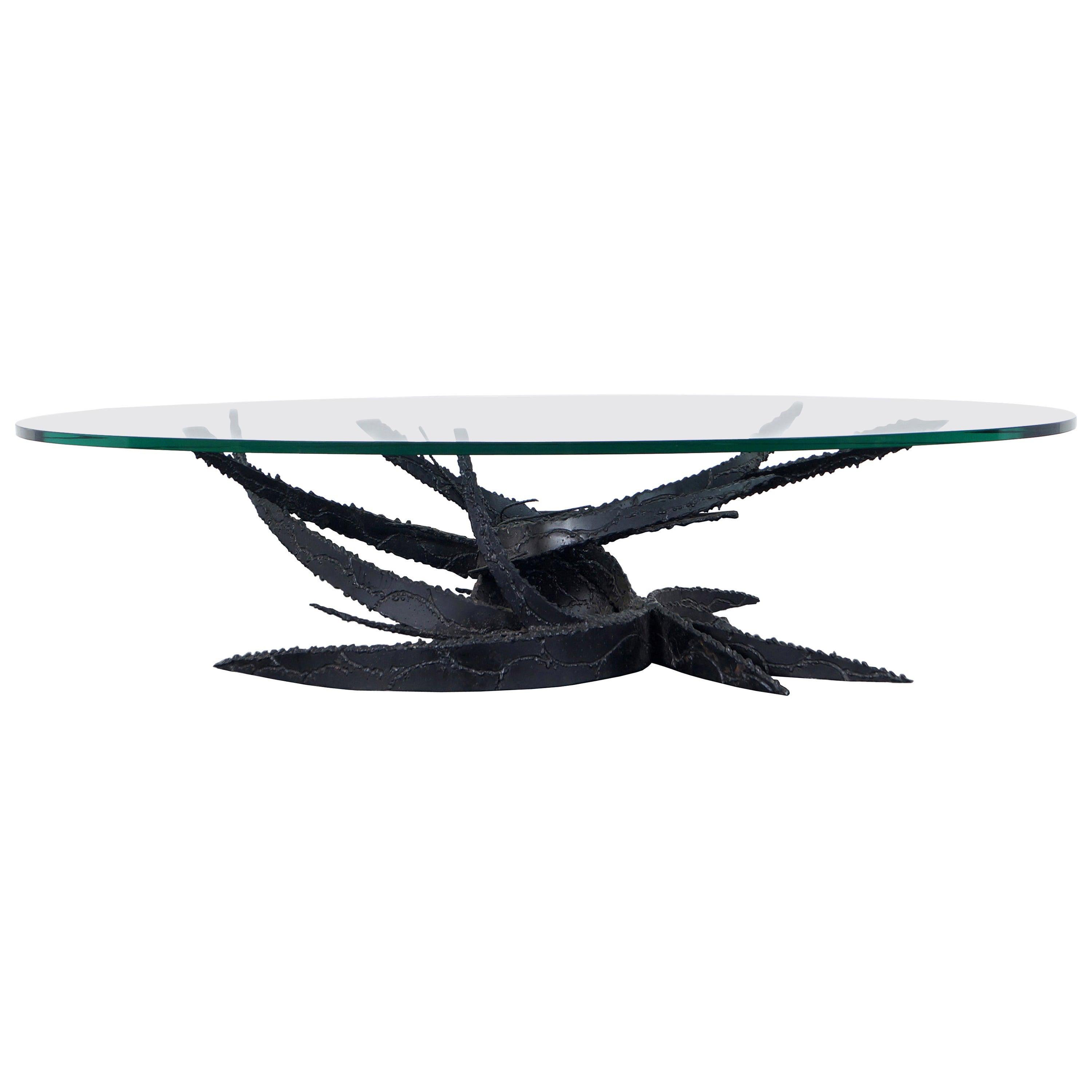 Vintage Cane and Glass Coffee Table at 1stDibs