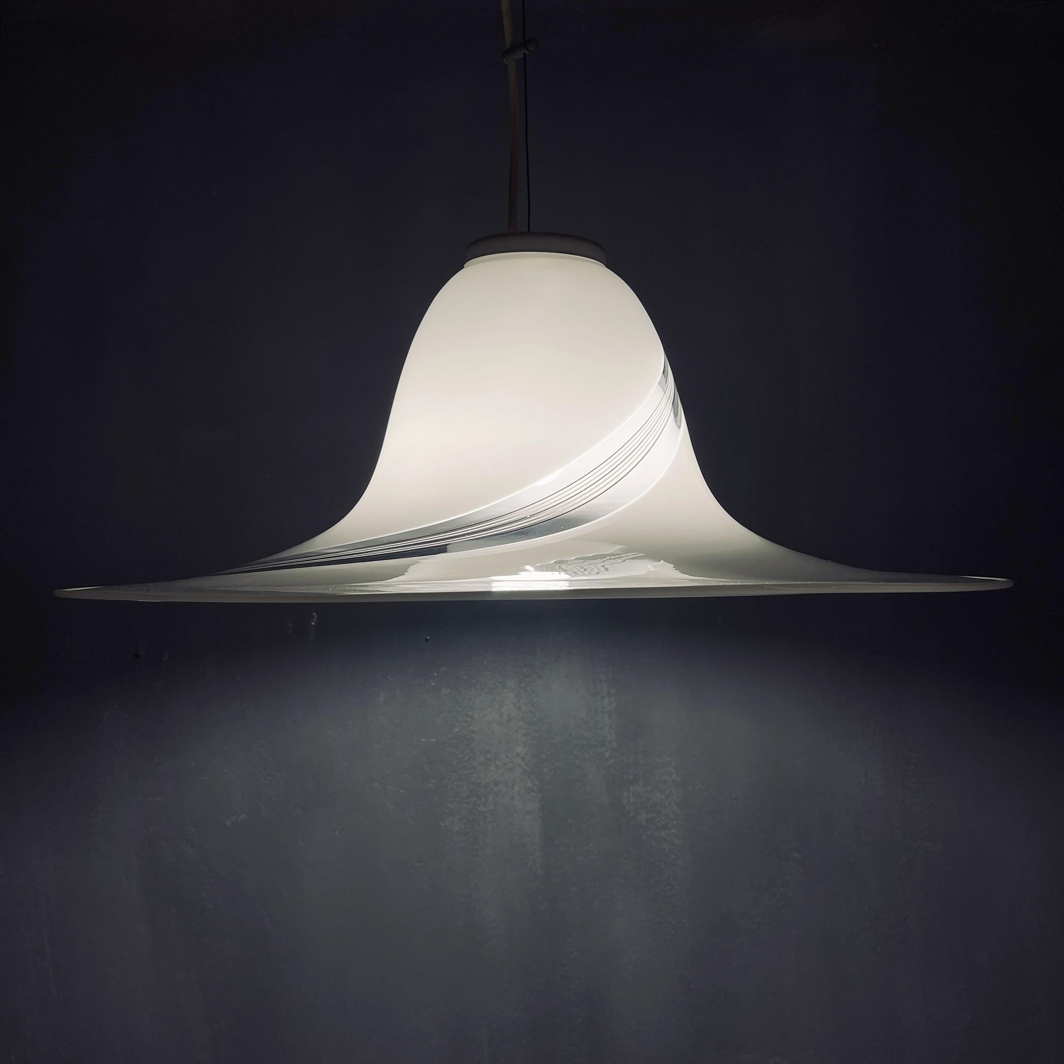 Lámpara colgante vintage de cristal de Murano Italia años 70 en venta 5