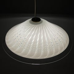 Vintage Swirl Murano Glass Pendant Lamp, Italy, 1970s