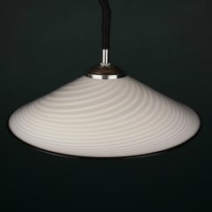 Vintage Swirl Murano Glass Pendant Lamp, Italy 1970s