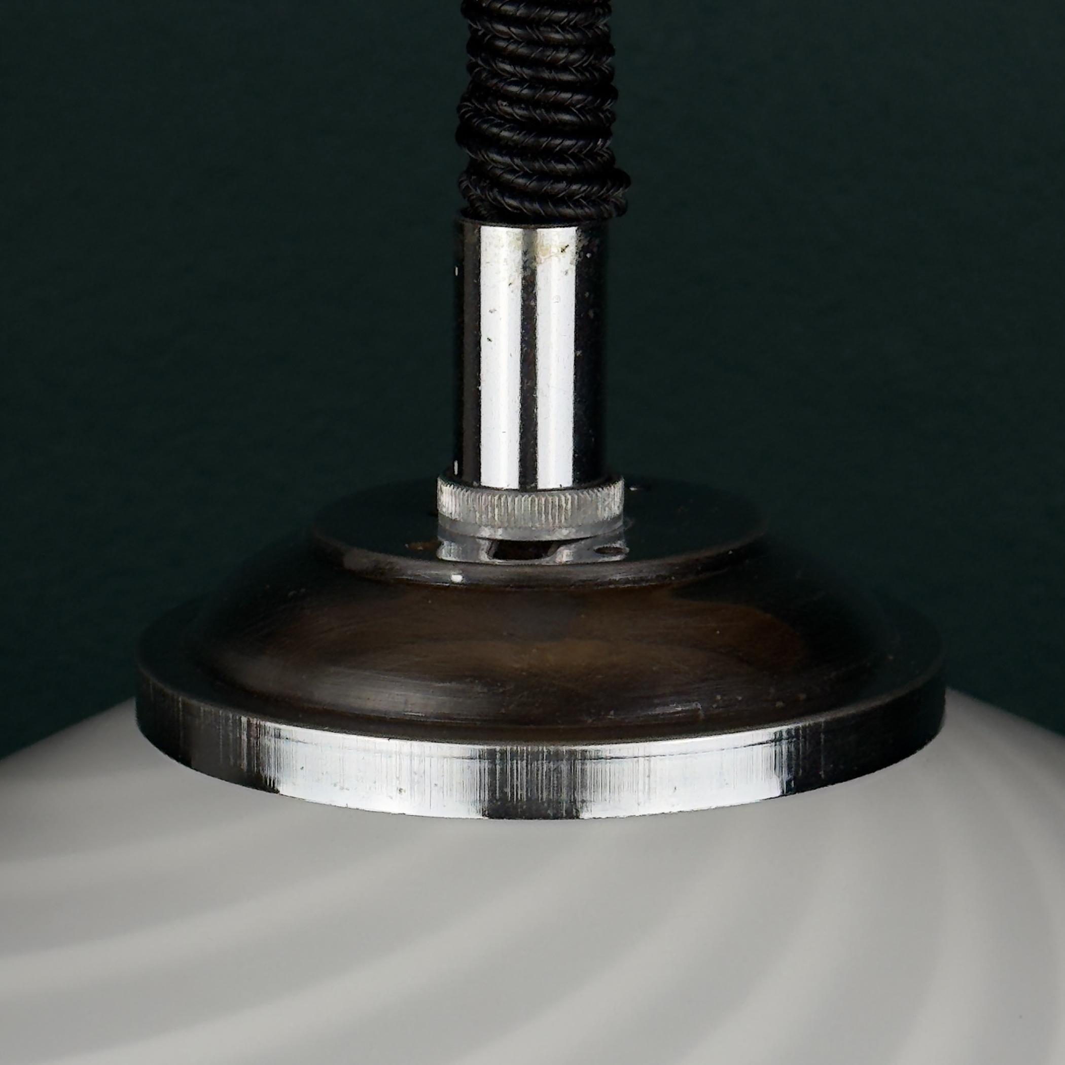 Lámpara colgante Vintage Swirl de cristal de Murano, Italia Años 70 Italiano en venta