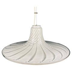 Vintage Swirl Murano Glass Pendant Lamp, Italy, 1970s