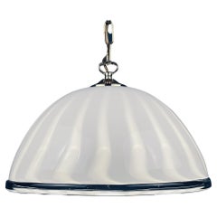 Vintage Swirl Murano Glass Pendant Lamp Italy 70s