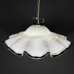 Vintage Swirl Murano Glass Pendant Lamp Vetri Murano, Italy, 1970s