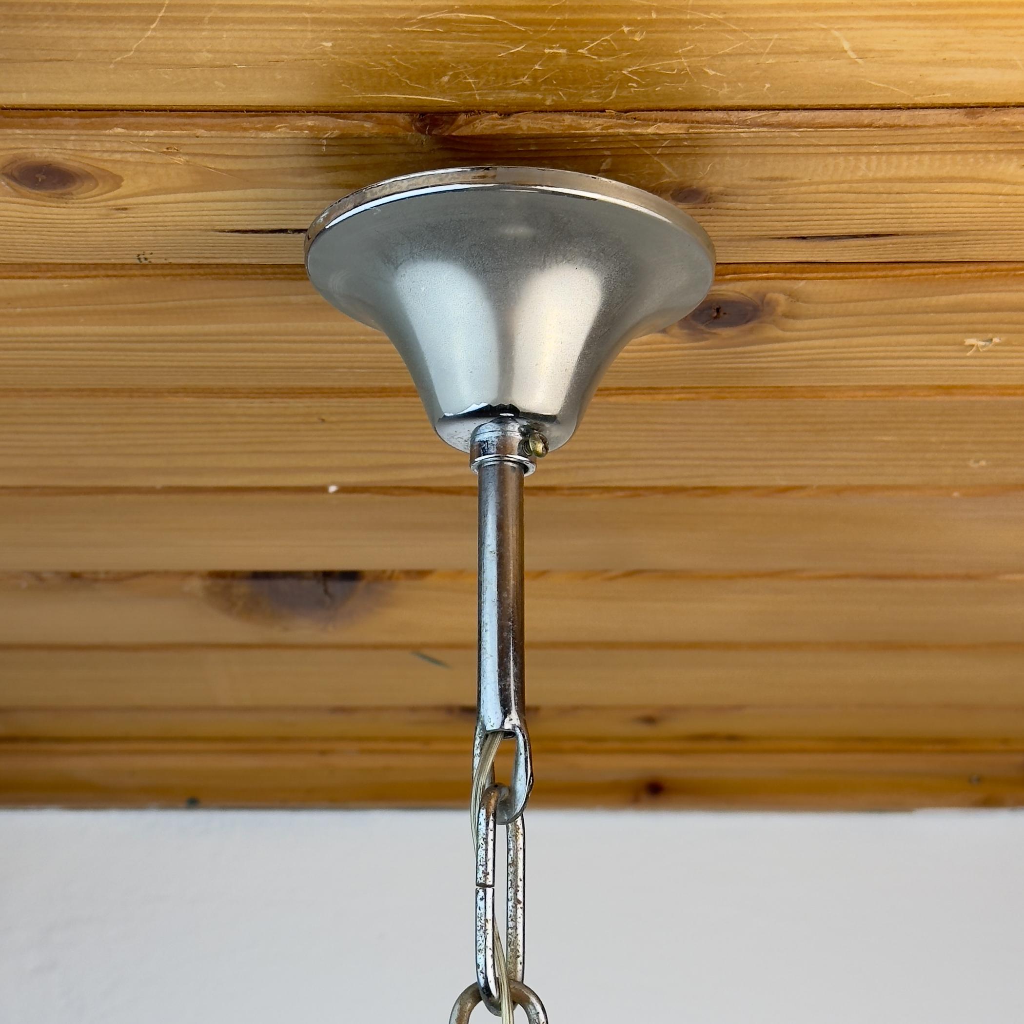 Vintage swirl murano pendant lamp, Italy 1970s For Sale 6