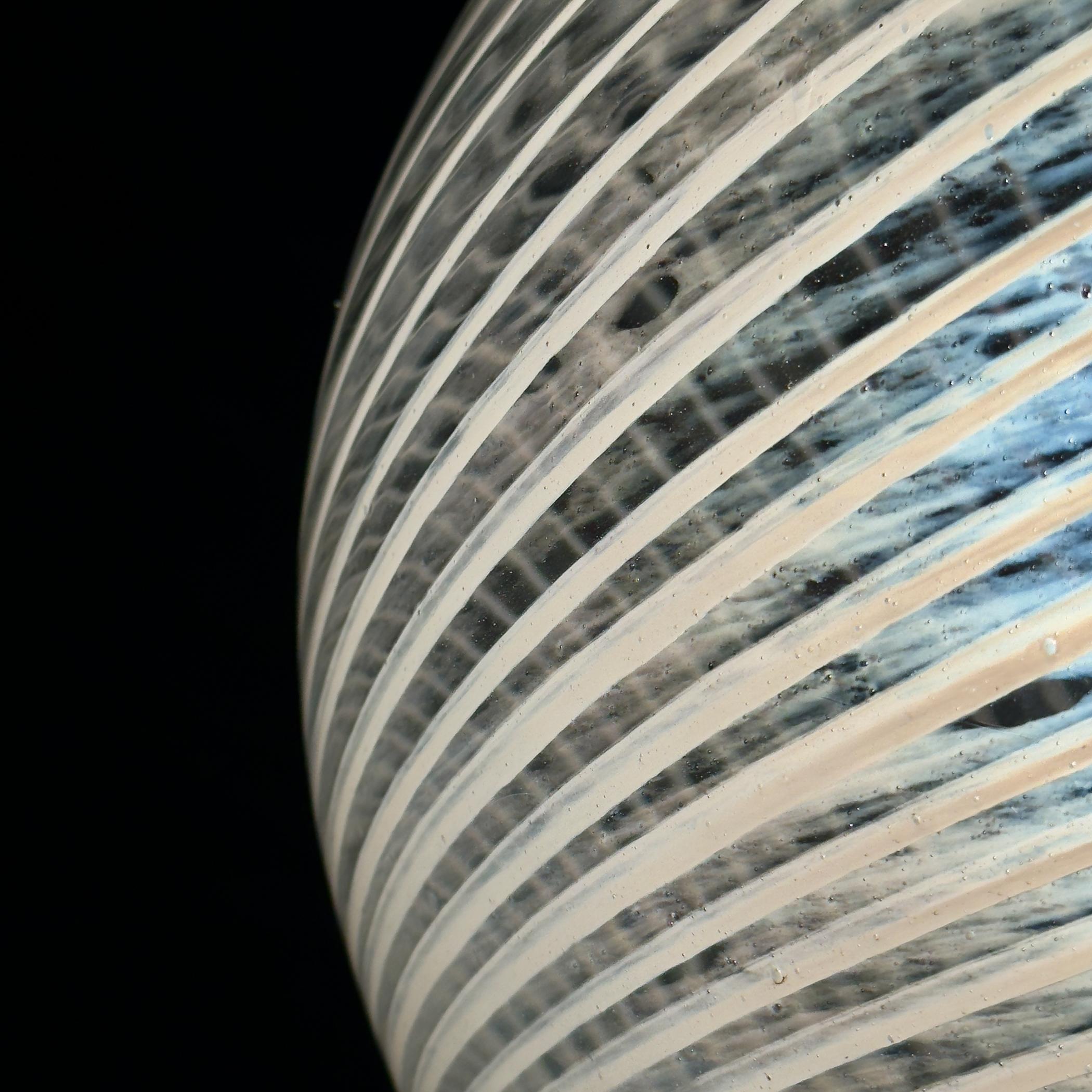 Vintage swirl murano pendant lamp, Italy 1970s For Sale 2