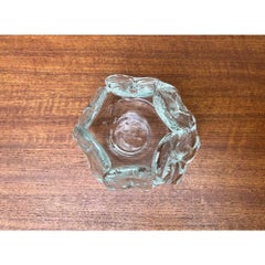 Vintage Swiss Art Glass Candleholder from Hergiswiler Glas, 1970s