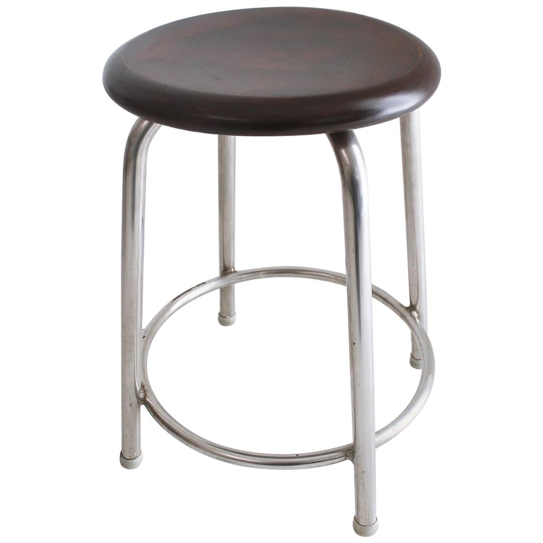 Vintage Swiss Bauhaus stool by Embru, 1930s For Sale