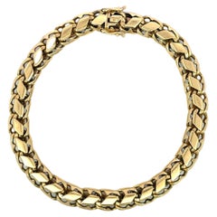 Vintage Swiss Cartier Fancy Link Bracelet in 18K Yellow Gold 7.25"